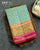 Traditional Sakali Design Pink and Light Blue Single Ikat Rajkot Patola Saree