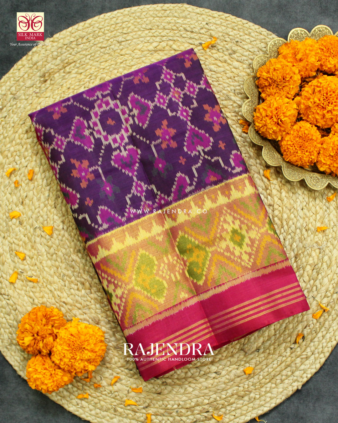 Traditional Manekchowk Pink and Magenta Rajkot Patola Saree