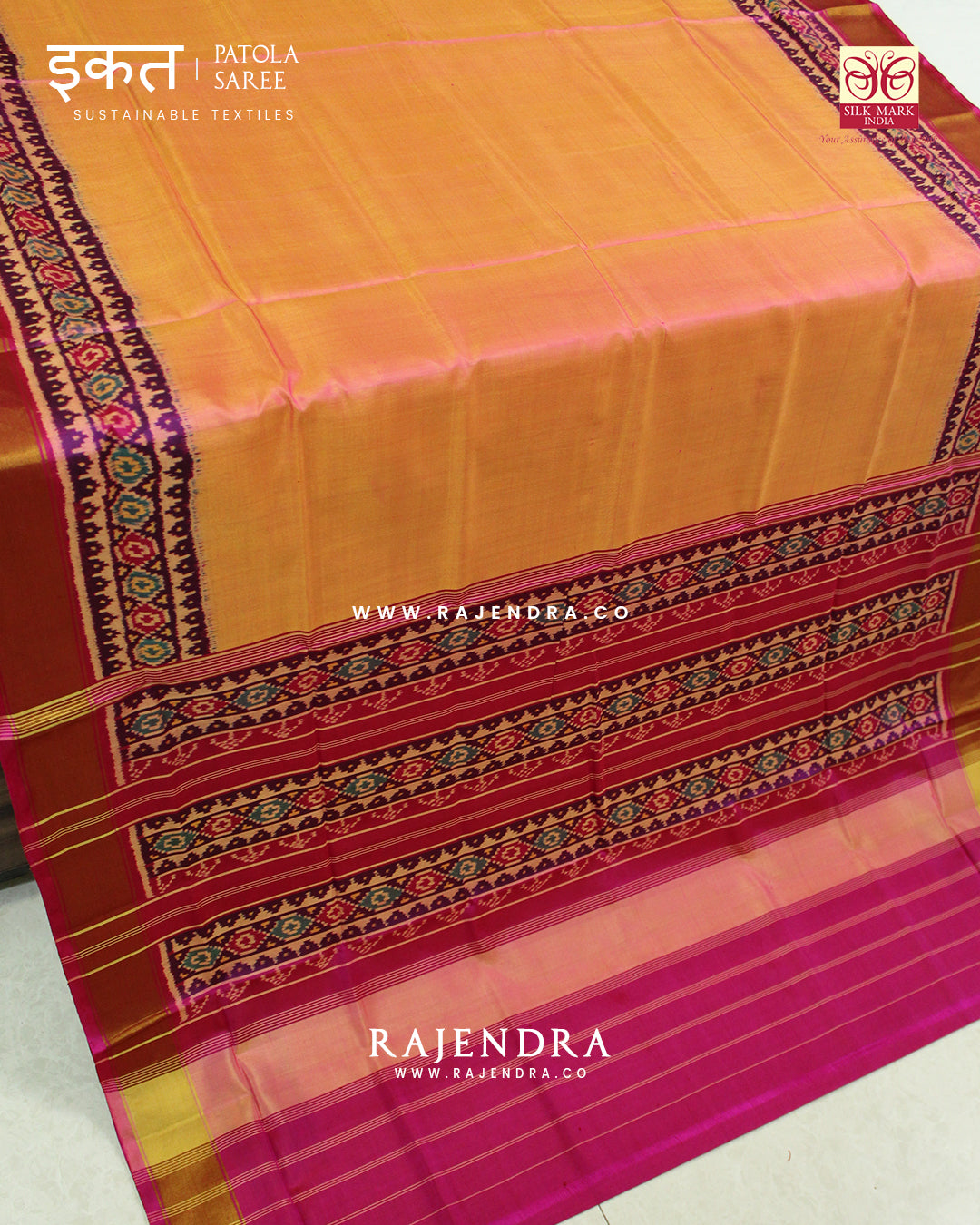 Traditional Gala Border Single Ikat Rajkot Patola Saree