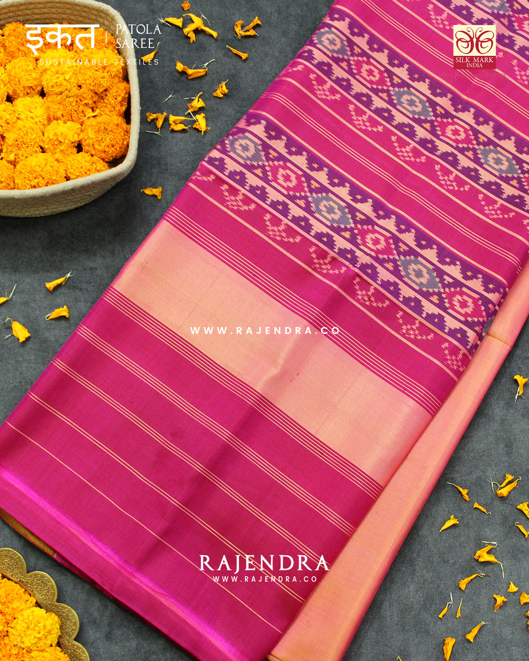 Traditional Gala Border Single Ikat Rajkot Patola Saree