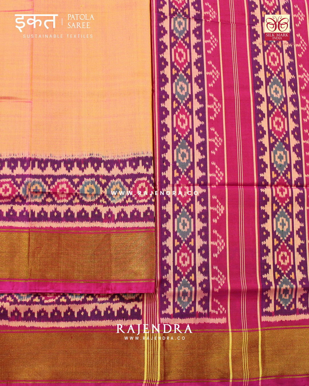 Traditional Gala Border Single Ikat Rajkot Patola Saree