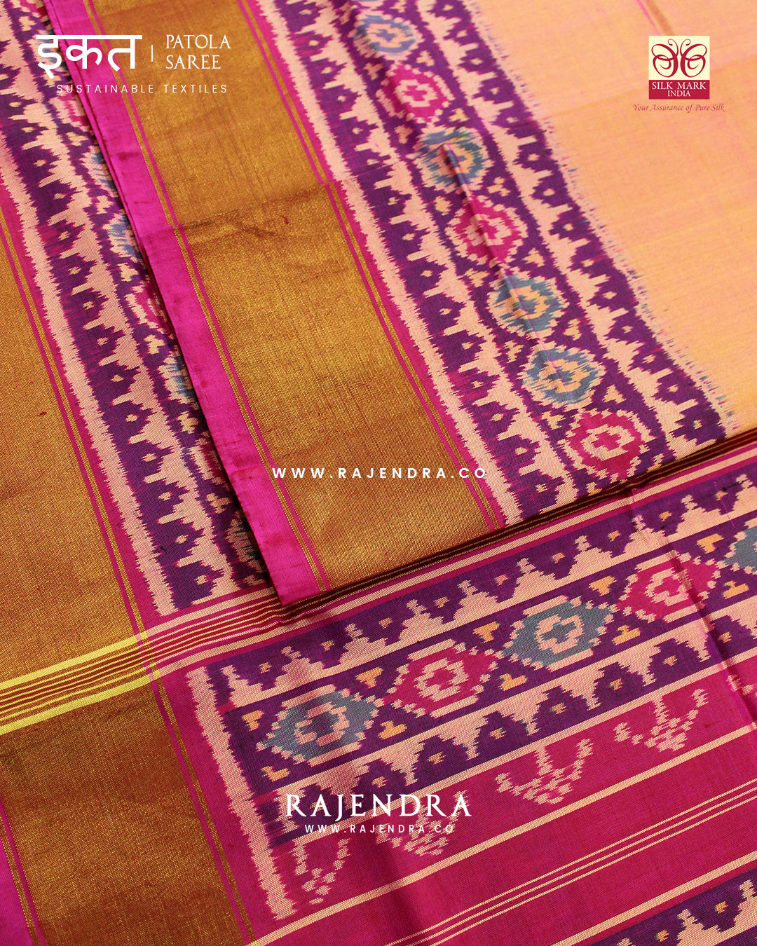 Traditional Gala Border Single Ikat Rajkot Patola Saree