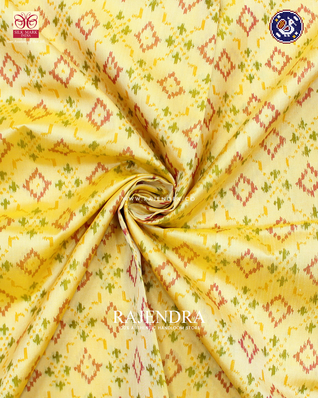 Traditional Buttonful Design Pink and Off-white Rajkot Patola Saree