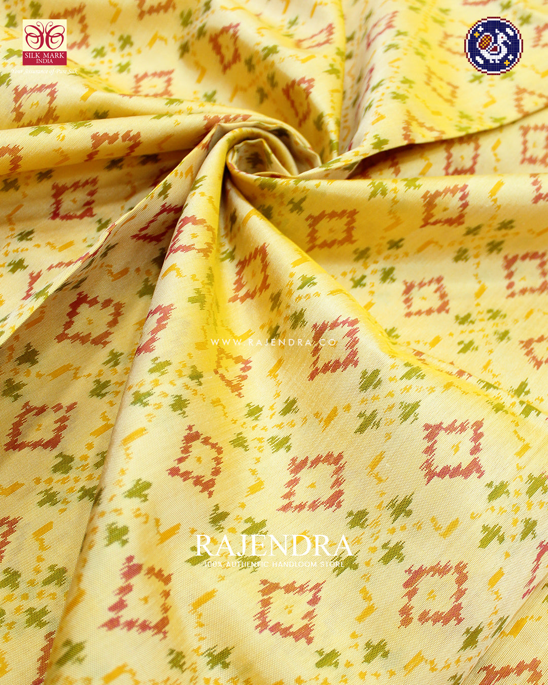 Traditional Buttonful Design Pink and Off-white Rajkot Patola Saree