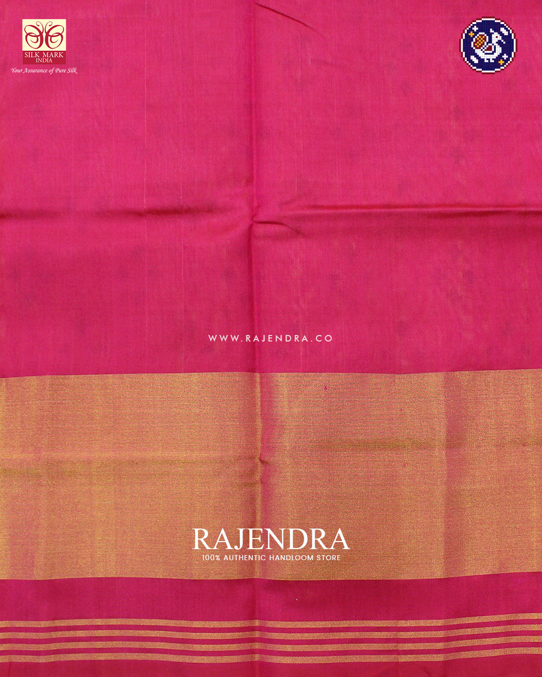 Traditional Buttonful Design Pink and Off-white Rajkot Patola Saree