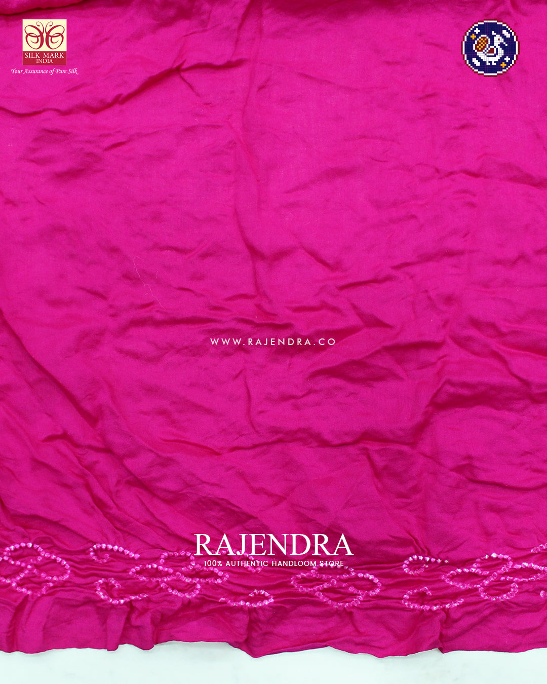 Traditional Pure Gaji Silk Pink Gharchola Bandhani Saree