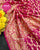 Traditional Khadi Georgette Pink Banarasi Bandhani Saree