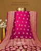 Traditional Pure Georgette Pink and Purple Palav Banarasi Bandhani Saree