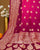 Traditional Pure Georgette Pink and Purple Palav Banarasi Bandhani Saree