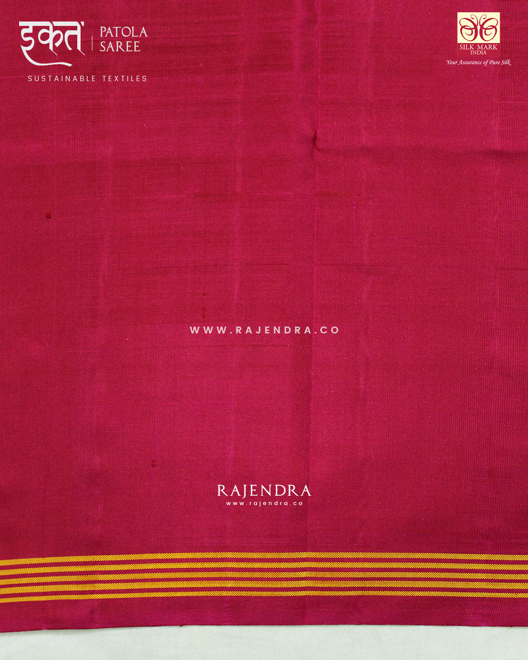 Exclusive Star Design Pink Semi Double Ikat Rajkot Patola Saree