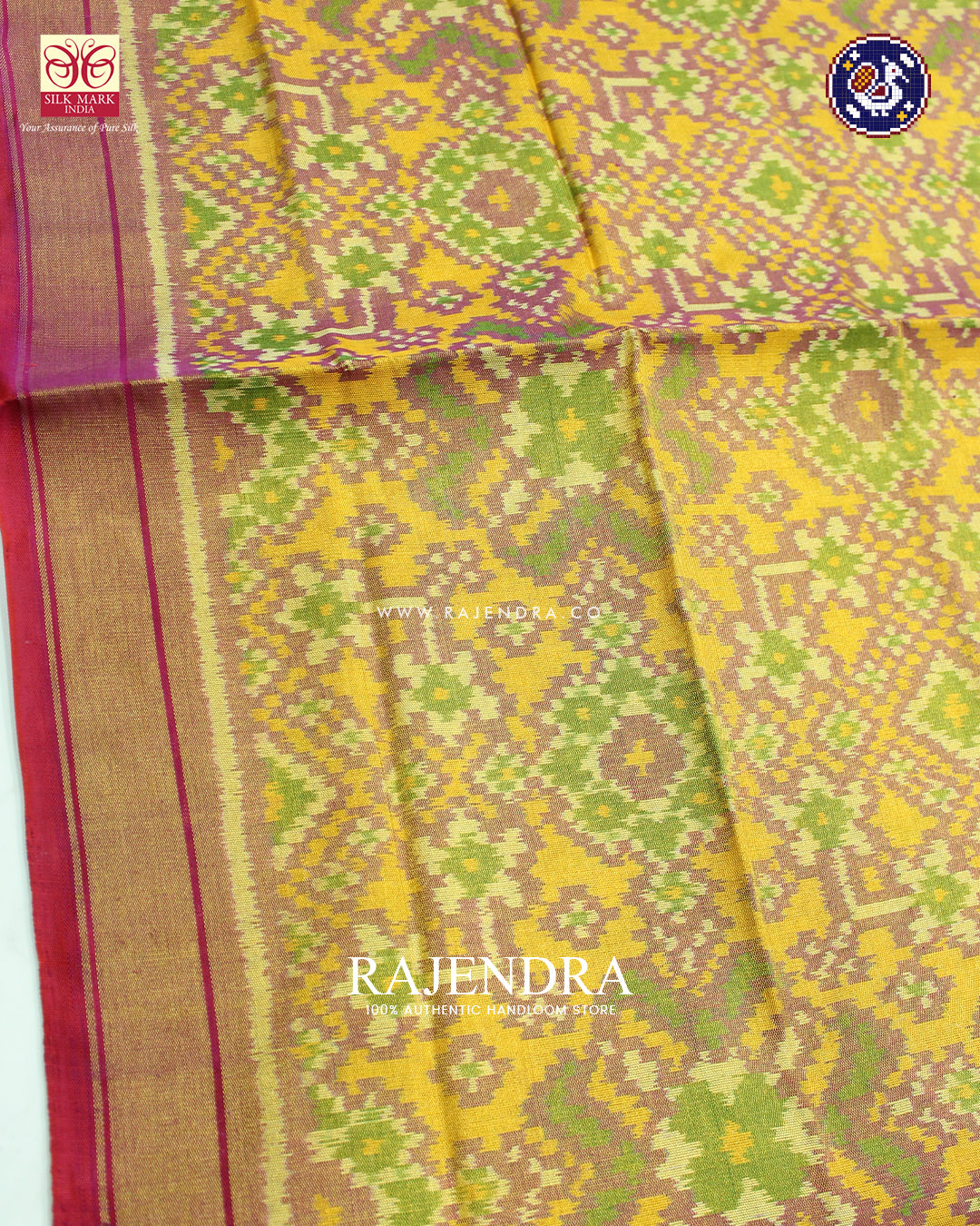 Traditional Navratna Design Zari Tissue Rajkot Patola Dupatta