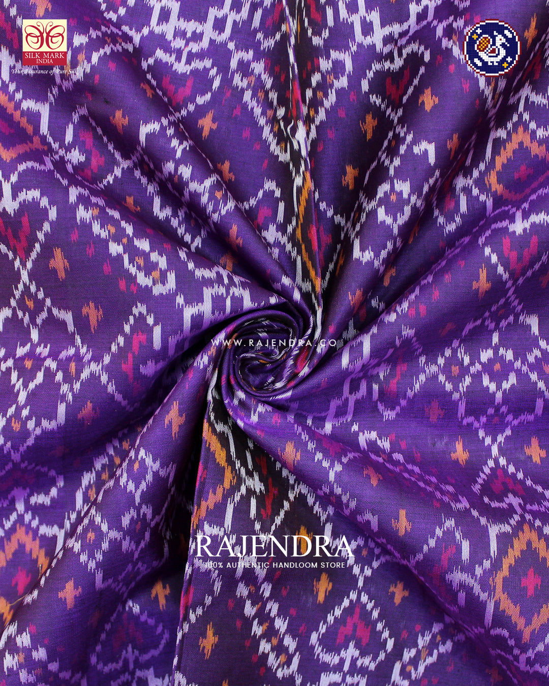 Traditional Manekchowk Design Purple Rajkot Patola Saree