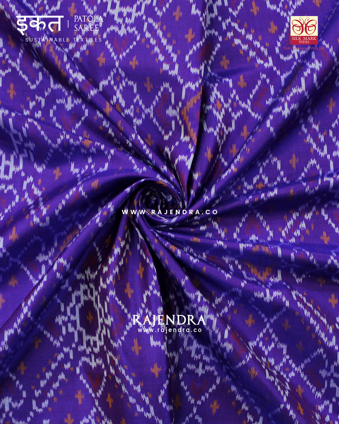 Traditional Manekchowk Design Purple Single Ikat Rajkot Patola Saree