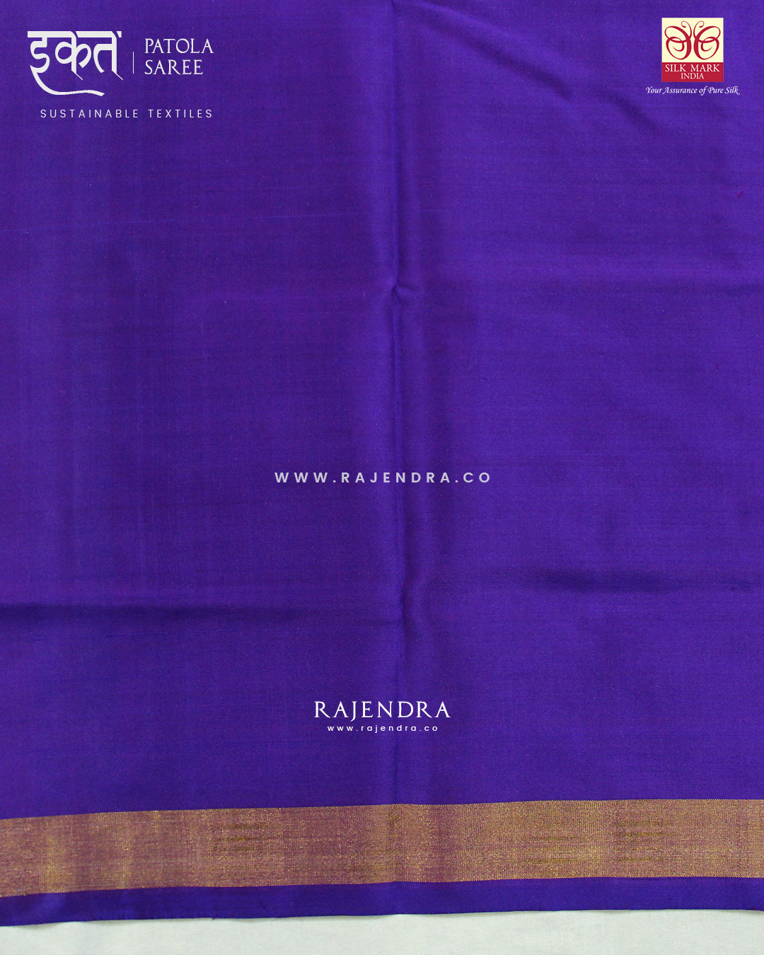 Traditional Panchanda Design Purple Single Ikat Rajkot Patola Saree