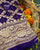 Traditional Khadi Georgette Purple Banarasi Bandhani Saree