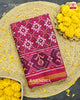 Exclusive Star Design Pink Semi Double Ikat Rajkot Patola Saree