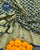 Traditional Khadi Georgette Dark Rama Blue Banarasi Bandhani Saree
