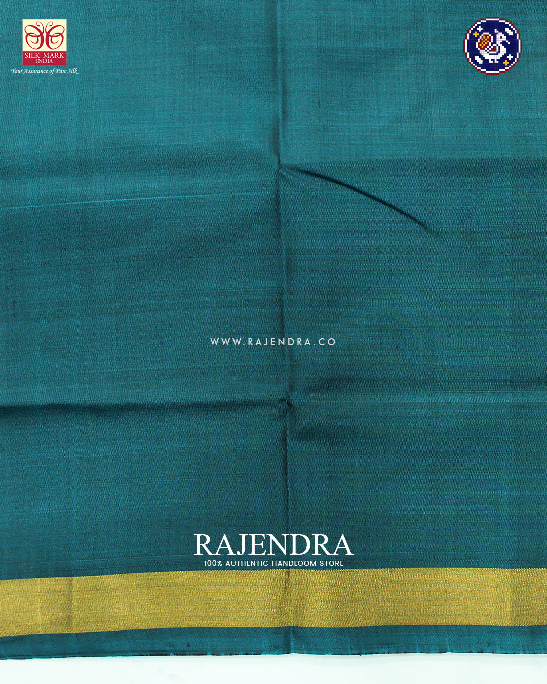 Traditional Rama Green and Blue Gala Border Single Ikat Rajkot Patola Saree