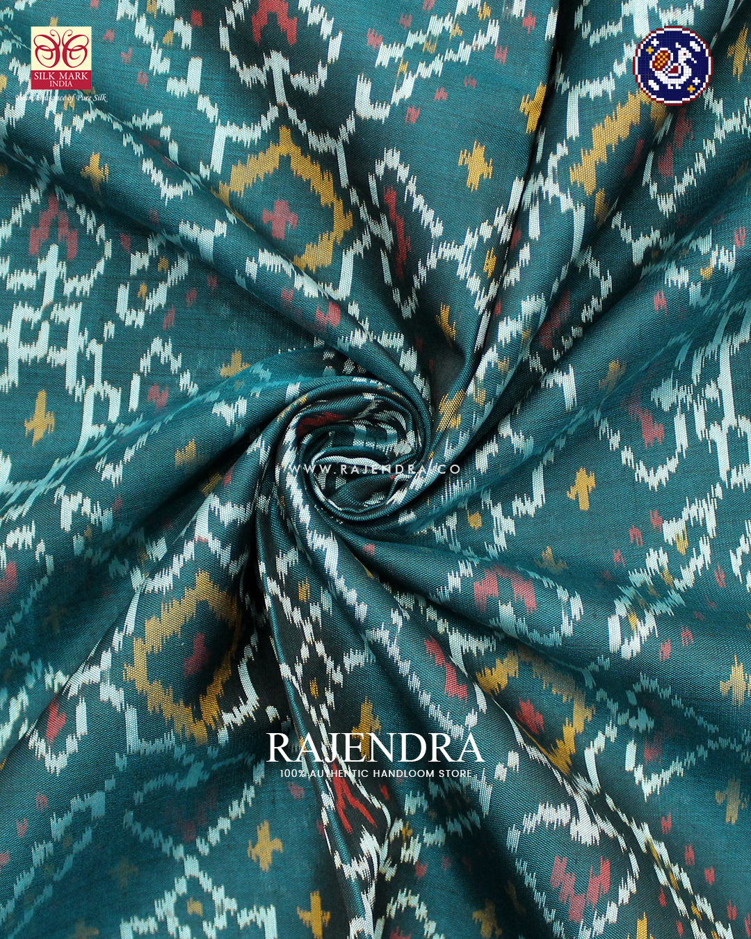 Traditional Manekchowk Design Rama Green Rajkot Patola Saree