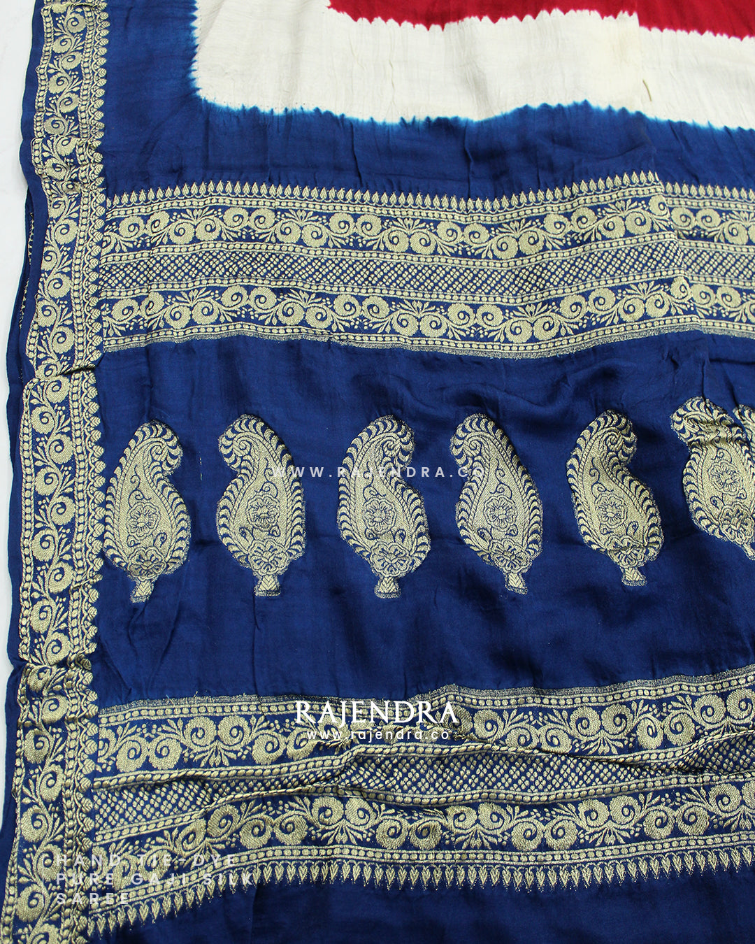Exclusive Hand Tie-Dye Multicolor Pure Gaji Silk Saree