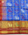 Handwoven Zari Checks Red and Blue Single Ikkat Rajkot Patola Saree