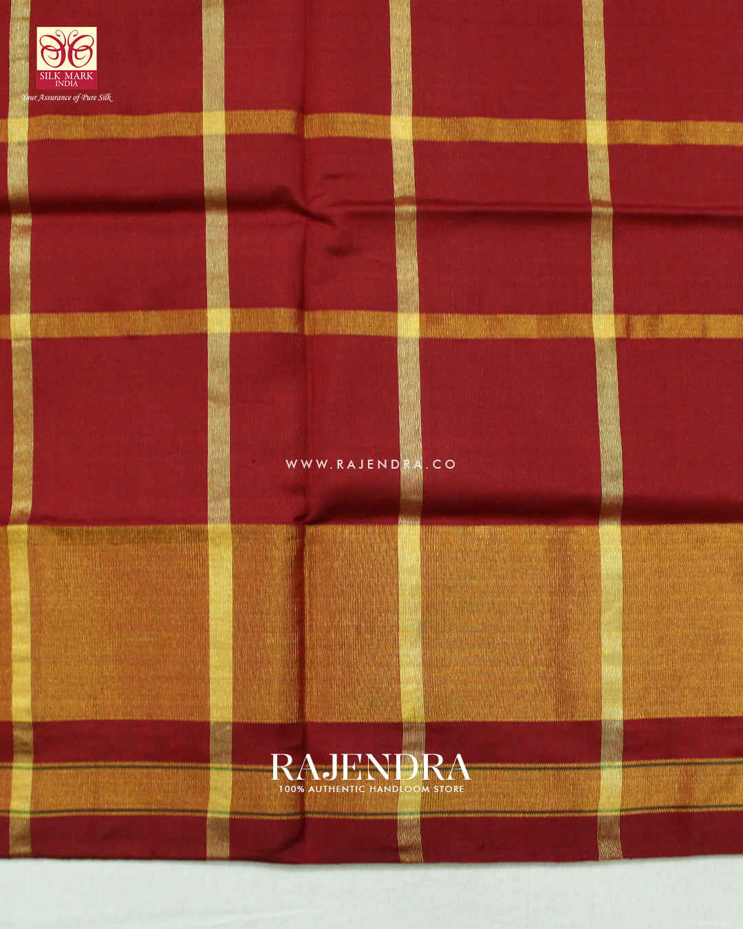 Traditional Bandhani Design Red and Cream Zari Checks Rajkot Patola Saree