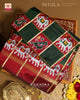 Traditional Hathi Popat Design Zari Checks Hyderabadi Ikat Patola Saree