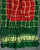 Traditional Red and Green Pure Gaji Silk Gharchola Bandhani Dupatta