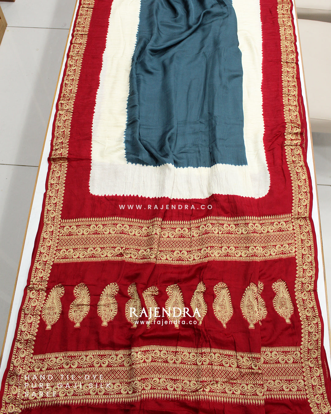 Exclusive Hand Tie-Dye Multicolor Pure Gaji Silk Saree