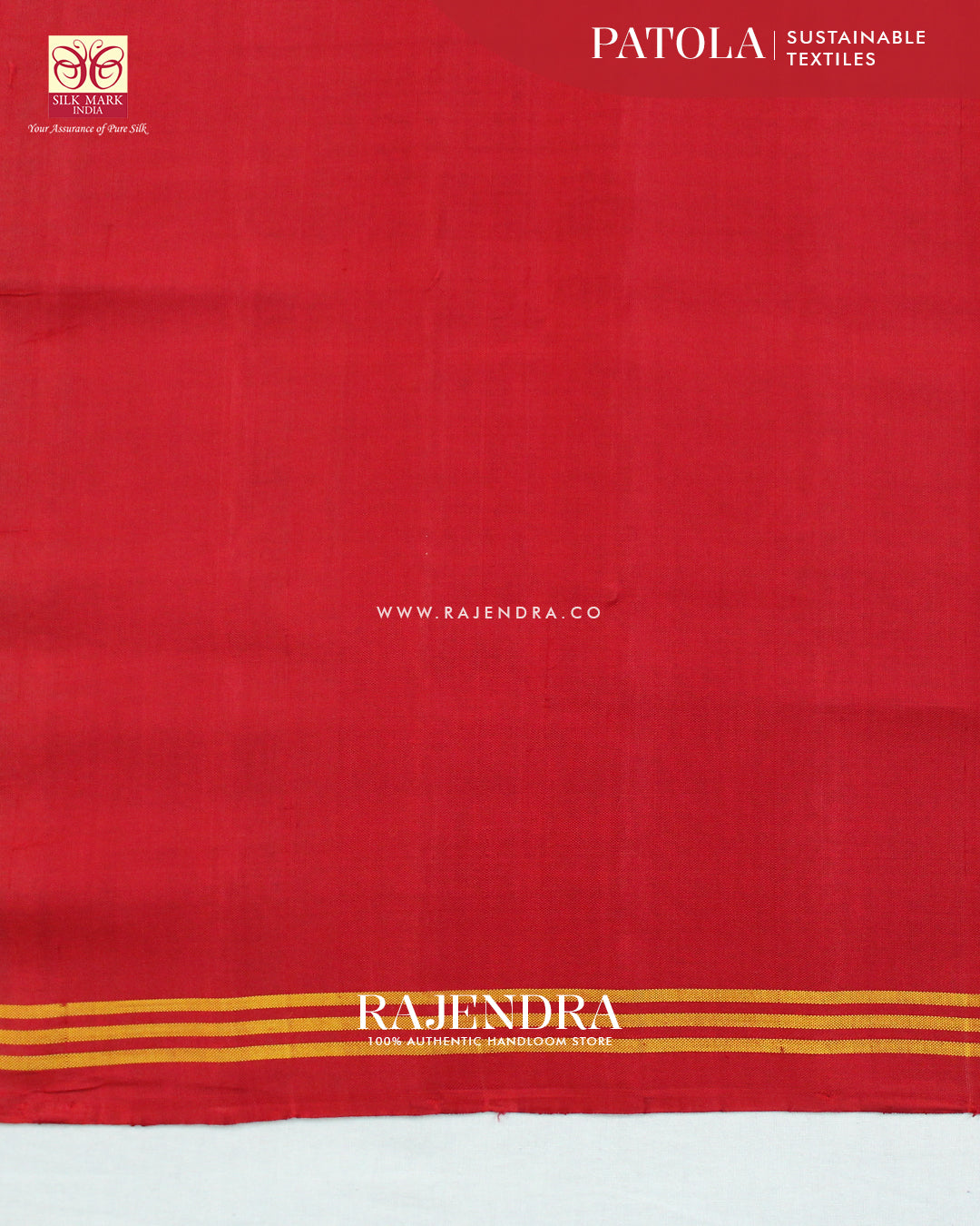 Traditional Hathi Popat Design Red Ikat Rajkot Patola Saree