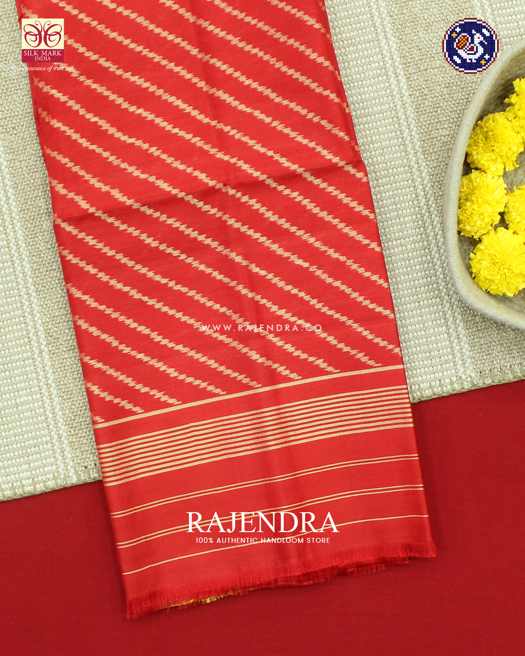 Exclusive Laheriya Design Red Rajkot Patola Dupatta