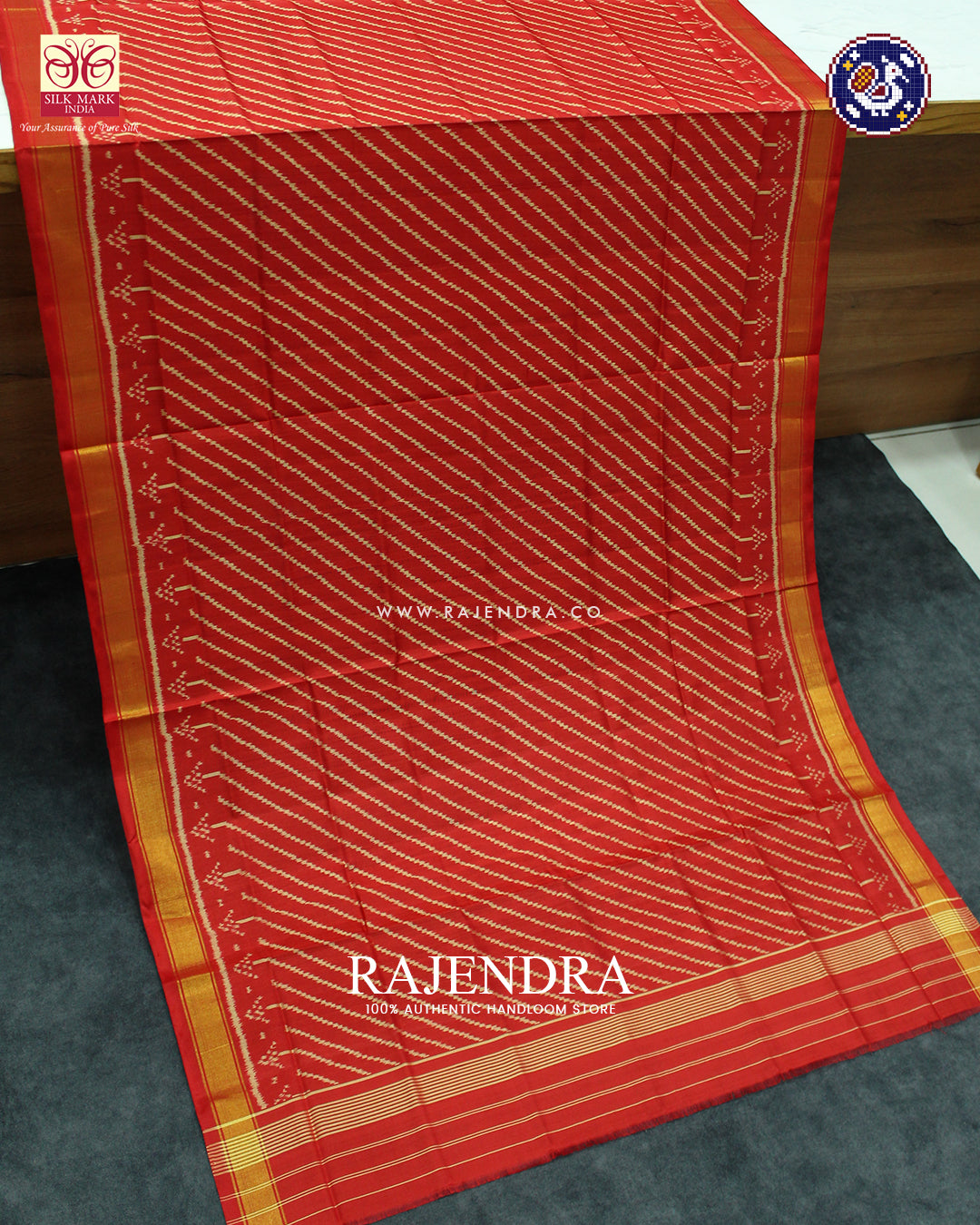 Exclusive Laheriya Design Red Rajkot Patola Dupatta