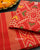 Traditional Manekchowk Design Red Single Ikat Rajkot Patola Dupatta