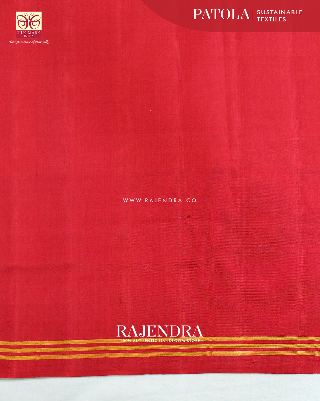 Traditional Navratna Design Red Ikat Rajkot Patola Saree