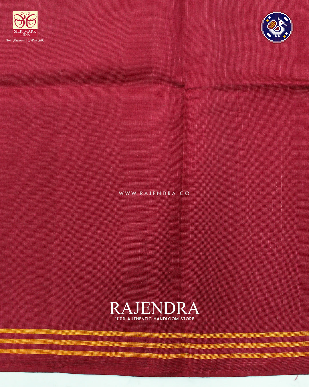 Traditional Navratna Design Red and Orange Ikat Rajkot Patola Saree