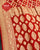 Traditional Khadi Georgette Red and Orange Banarasi Bandhani Saree