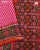 Exclusive Laheriya Design Red and Pink Semi Double Ikat Rajkot Patola Saree