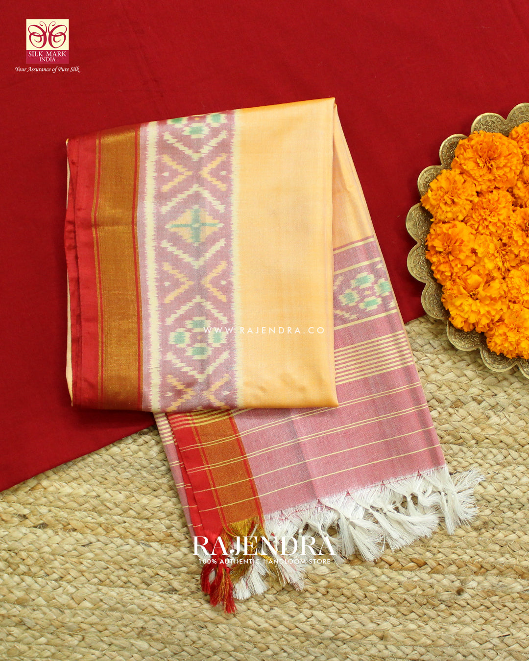 Exclusive Gala Border Red and Yellow Rajkot Patola Dupatta