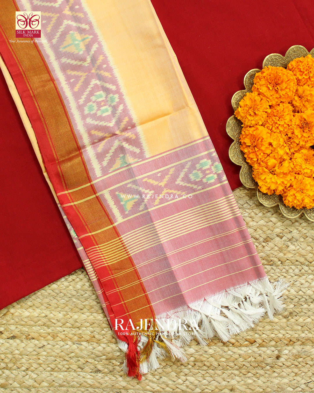 Exclusive Gala Border Red and Yellow Rajkot Patola Dupatta