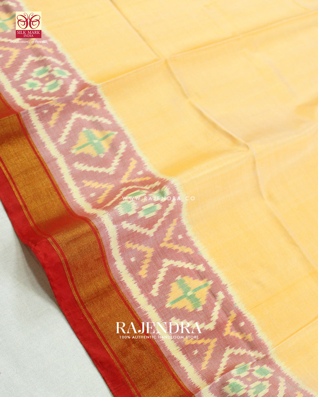 Exclusive Gala Border Red and Yellow Rajkot Patola Dupatta