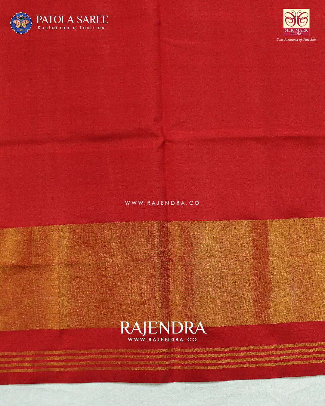 Traditional Buttonful Design Red and Mustard Single Ikat Rajkot Patola Saree