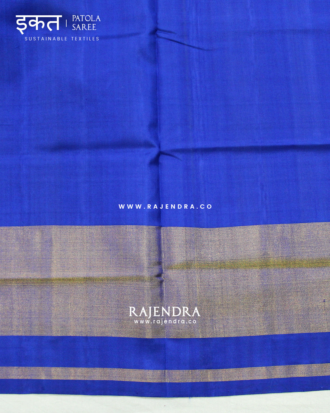 Traditional Sakali Design Blue Single Ikat Rajkot Patola Saree