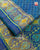 Traditional Sakali Bhat Sky Blue Single Ikat Rajkot Patola Saree