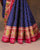 Traditional Sakali Bhat Pink and Blue Single Ikat Rajkot Patola Saree