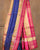Traditional Sakali Bhat Pink and Blue Single Ikat Rajkot Patola Saree