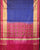 Traditional Sakali Bhat Pink and Blue Single Ikat Rajkot Patola Saree