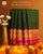 Traditional Sakali Bhat Pink and Green Single Ikat Rajkot Patola Saree