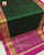 Traditional Sakali Bhat Pink and Green Single Ikat Rajkot Patola Saree