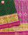 Traditional Sakali Bhat Pink and Green Single Ikat Rajkot Patola Saree