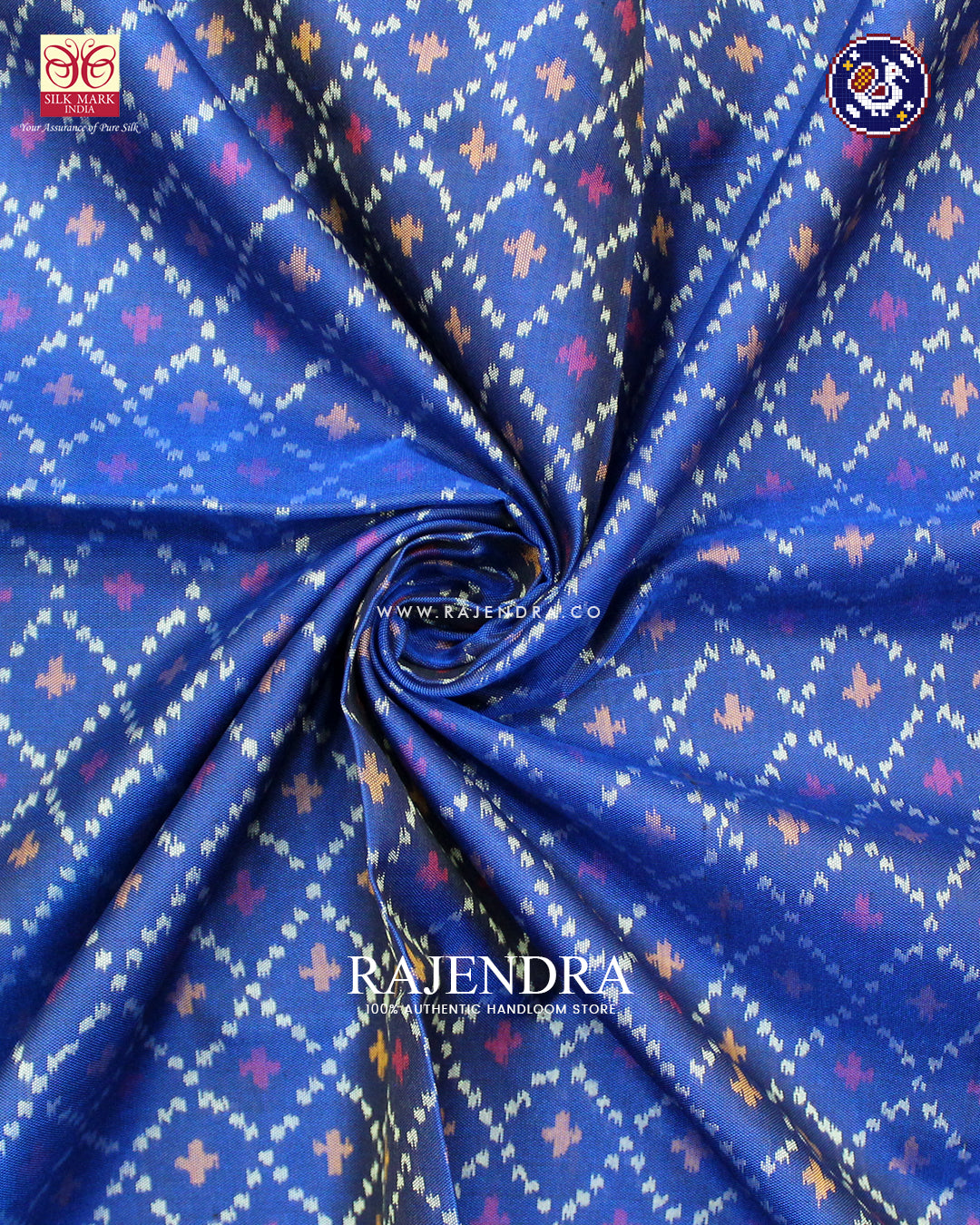 Traditional Sakali Design Blue Rajkot Patola Saree